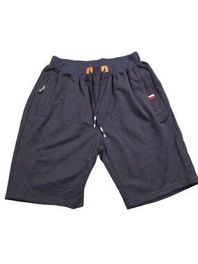 Men's Navy Short Drawstring with Zipper Pockets